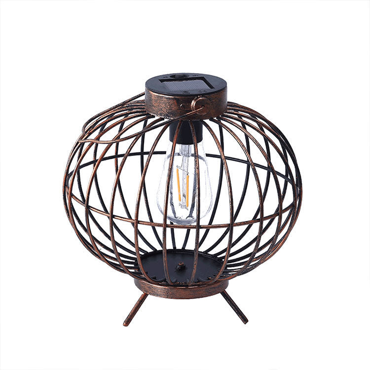 Vintage Iron Lantern for Solar Outdoor Patios