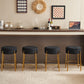 24" Tall, Round Bar Stools, Set of 2 - Contemporary upholstered dining stools for kitchens, coffee shops and bar stores - Includes sturdy hardware support legs Livingsource