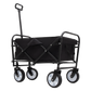 Minimeetall Multi-use Bag Collapsible Foldable Wagon Cart Beach Wagon Heavy Duty Utility Cart Utility Wagon Grocery Cart for for Camping ,3pcs  plastic Liner bag /Cover ,black Livingsource