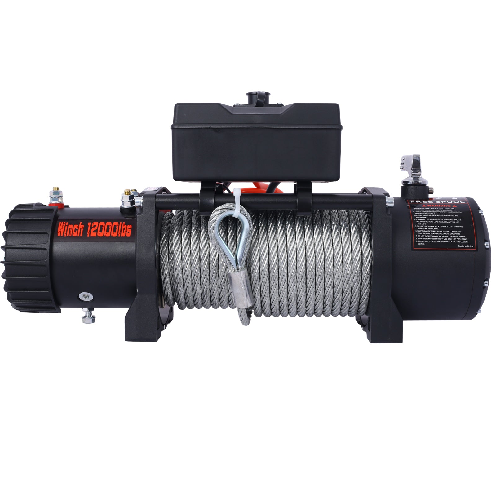 12V 12000LB Electric Winch Towing Trailer Steel Cable Off Road, Waterproof Wire Cable  for Truck UTV ATU SUV SolidRoot Buy Furniture USA