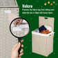 EVG Laundry Hamper With Lid PE Rattan Powder Coating Frame Clothes Hampers with 01 Removable Bags, 100L, Gray Color - SolidRoot Buy Furniture USA