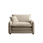 Comfortable Single Deep Seat Sofa With One Pillow, Suitable for Living Room and Bedroom, Club Multiple Occasions,Came Corduroy Livingsource