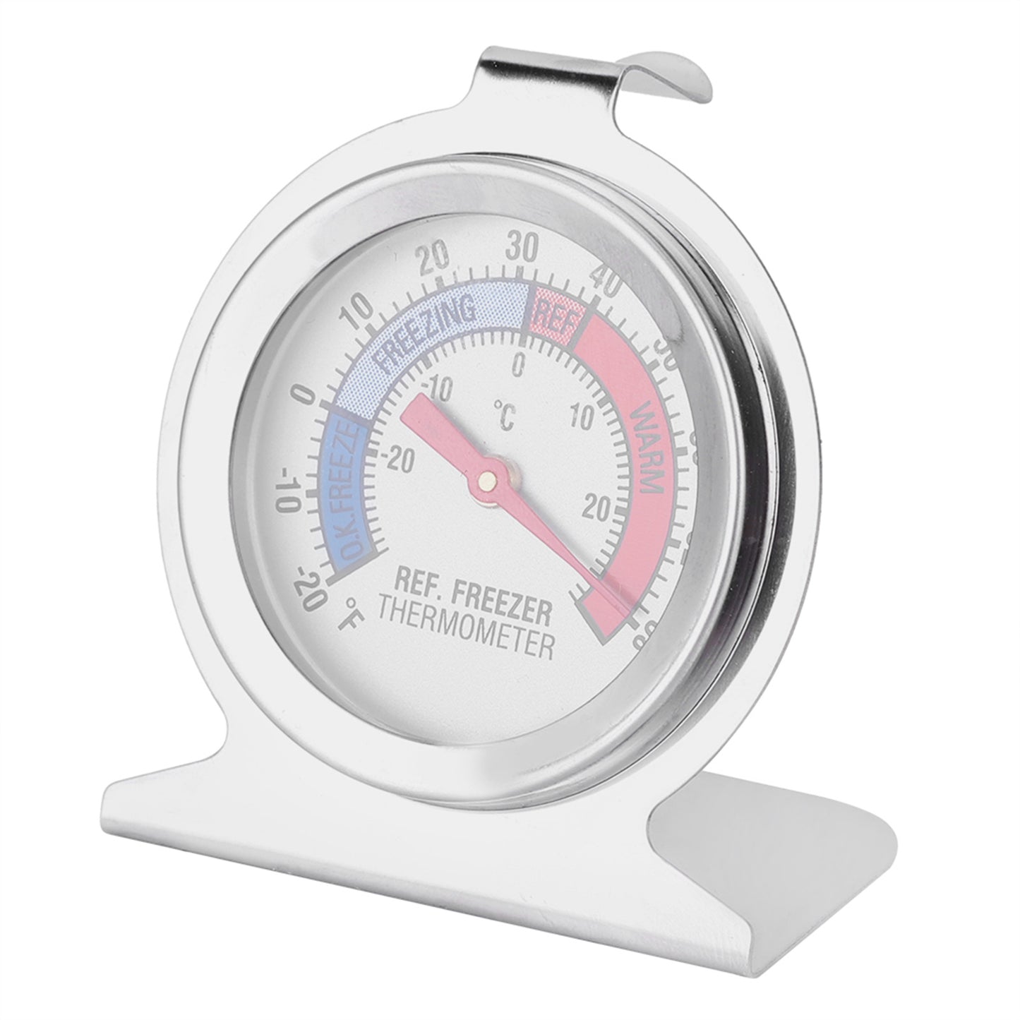 Stainless Steel Large Dial Freezer Refrigerator Thermometer Temperature Gauge Tool