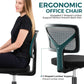 Sweetcrispy Armless Desk Chair Small Home Office Chair with Lumbar Support Livingsource