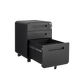 3 Drawer Mobile File Cabinet Under Desk Office,Simple Style Versatile Storage Cabinet for Legal/Letter/A4 Files, 5 Wheel Design Anti-Tilting Cold Rolled Steel Waterproof Moisture-Proof Black Livingsource