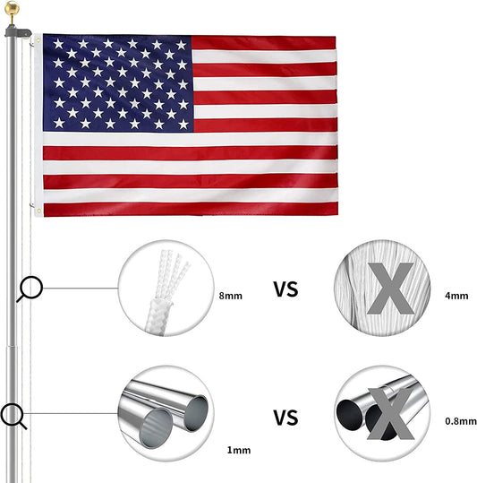 20FT Flag Pole - SolidRoot Buy Furniture USA
