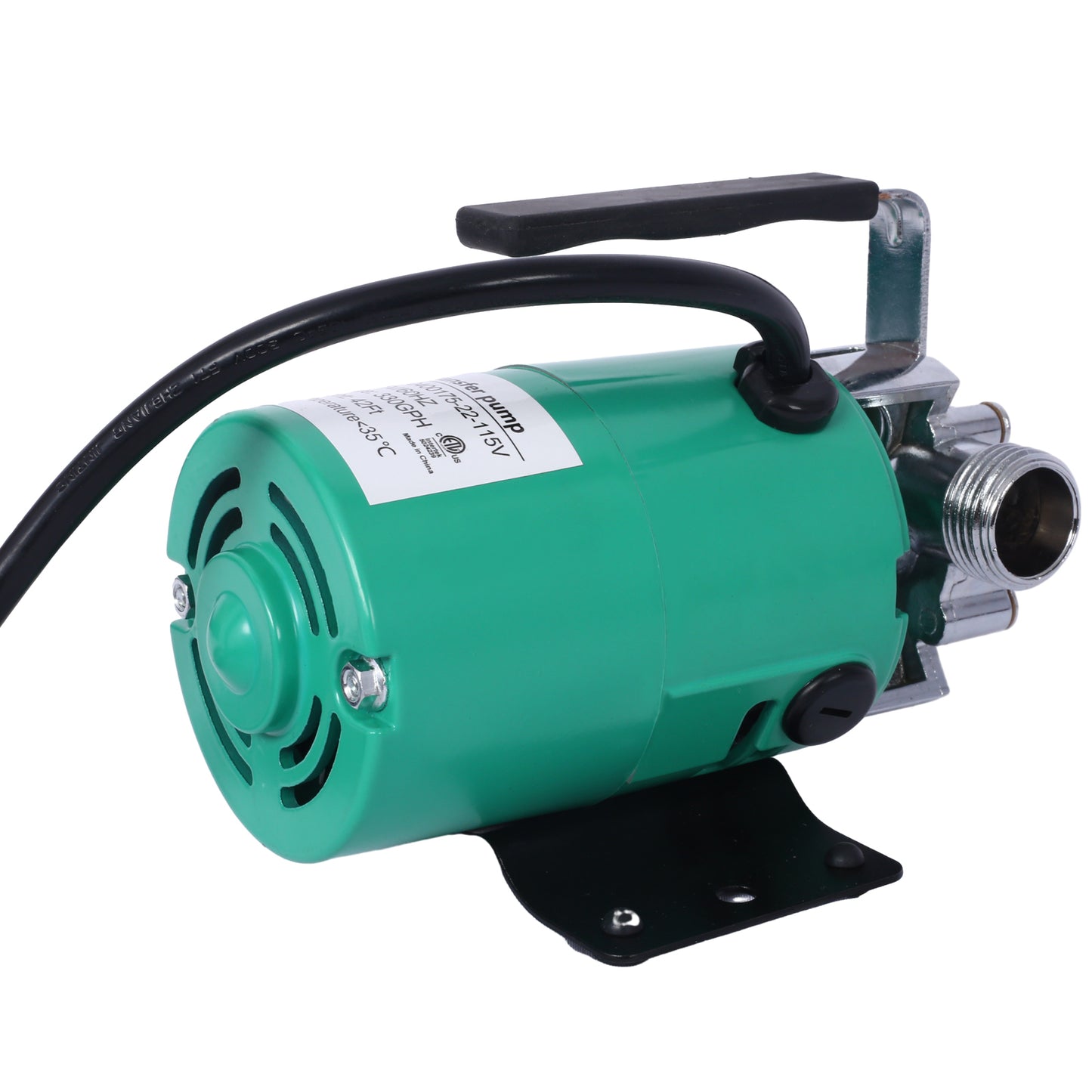 Water Transfer Pump, 115V 330 Gallon Per Hour - Portable Electric Utility Pump with ON/OFF Switch and 6' Water Hose Kit - Remove Water From Garden, Hot Tub, Pool, Aquariums, and More