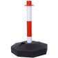 4 Pack Traffic Delineator Post Cones with Fillable Base, Adjustable Plastic Safety Barrier with 5Ft Plastic Chain, Outdoor and Indoor Crowd Control Stanchion for Traffic Control and warning W/R Livingsource