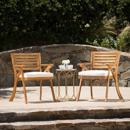 Outdoor Hermosa KD Wood Dining Chair With Cushons (Set of 2) Livingsource