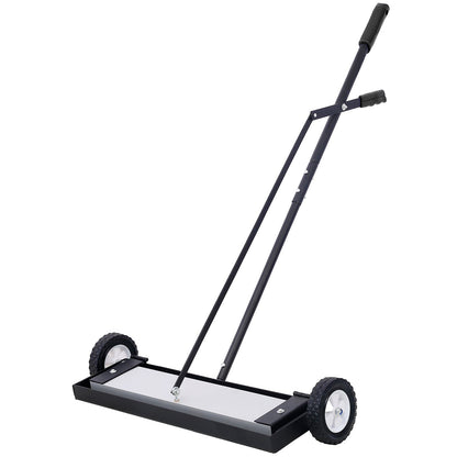 24'' Rolling Magnetic Pick-Up Sweeper, Heavy Duty Push-Type with Release, for Nails Needles Screws Collection,100 Pound Capacity Livingsource