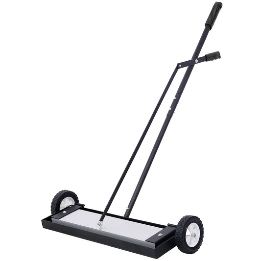 24'' Rolling Magnetic Pick-Up Sweeper, Heavy Duty Push-Type with Release, for Nails Needles Screws Collection,100 Pound Capacity Livingsource