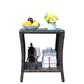 Outdoor patio Furniture 1 Coffee Table with clear tempered glass Livingsource