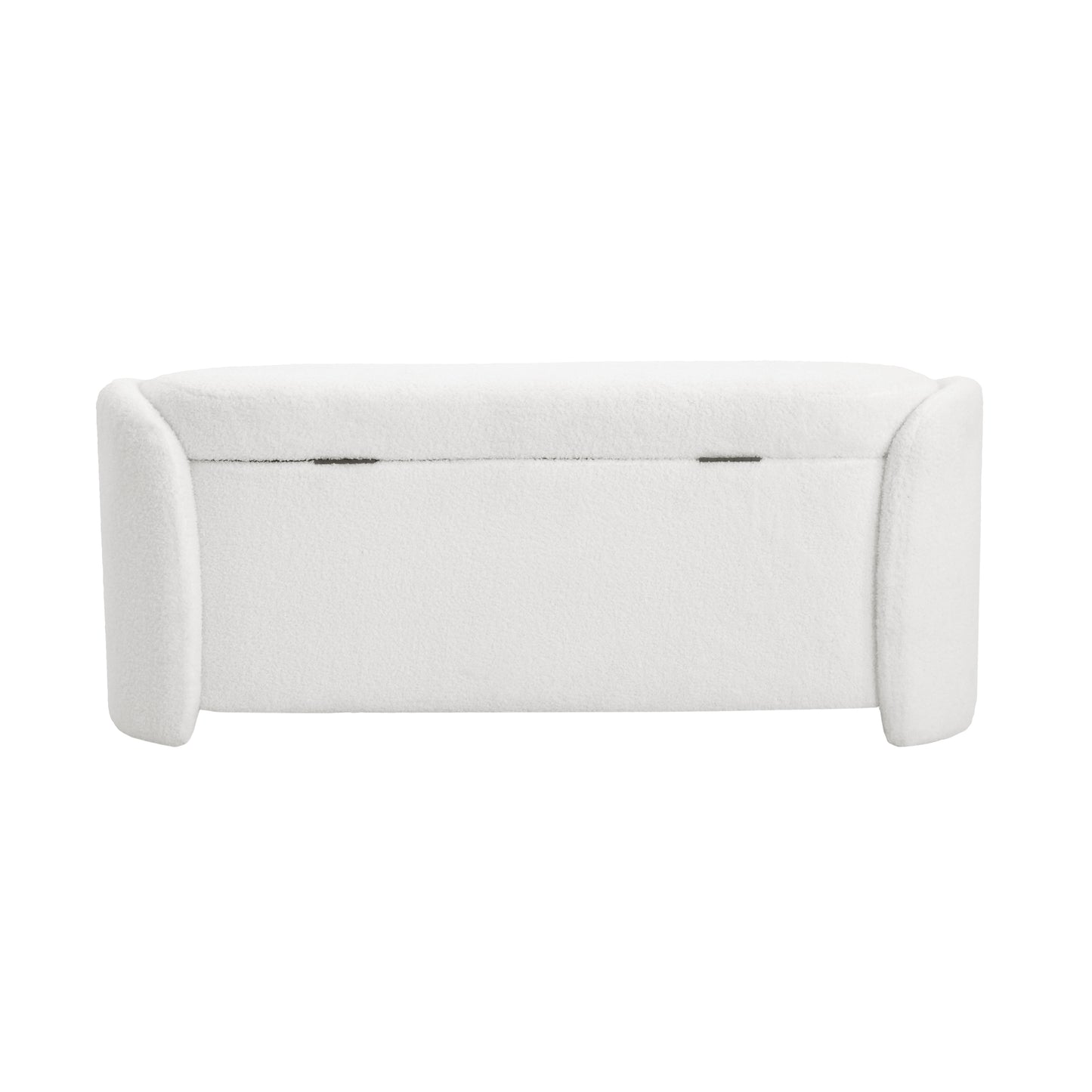 STORAGE OTTOMAN, Beige, Boucle