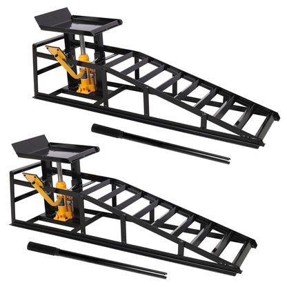 Auto Car Truck Service Ramps Lifts with Pedal, Garage Car Lift Hydraulic Ramps 5 Ton,Automotive Hydraulic Lift Repair Frame Lift(2 Pack) black SolidRoot Buy Furniture USA