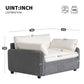 [Video]50*43" Oversized Chenille Single Sofa Chair,Wide and Deep Seat Accent Chair,Modern Upholstered Comfy Armchair,Color Blocking Couch Lounge with Pillows for Living Room,Apartment,Bedroom,3 Colors Livingsource