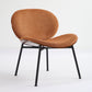 Mid-Century Modern Shell Chair Single Side Chair Tripod,Orange fabric Lounge Chair in Walnut Finish Comfortable Backrest,Orange color,SW1871OG Livingsource