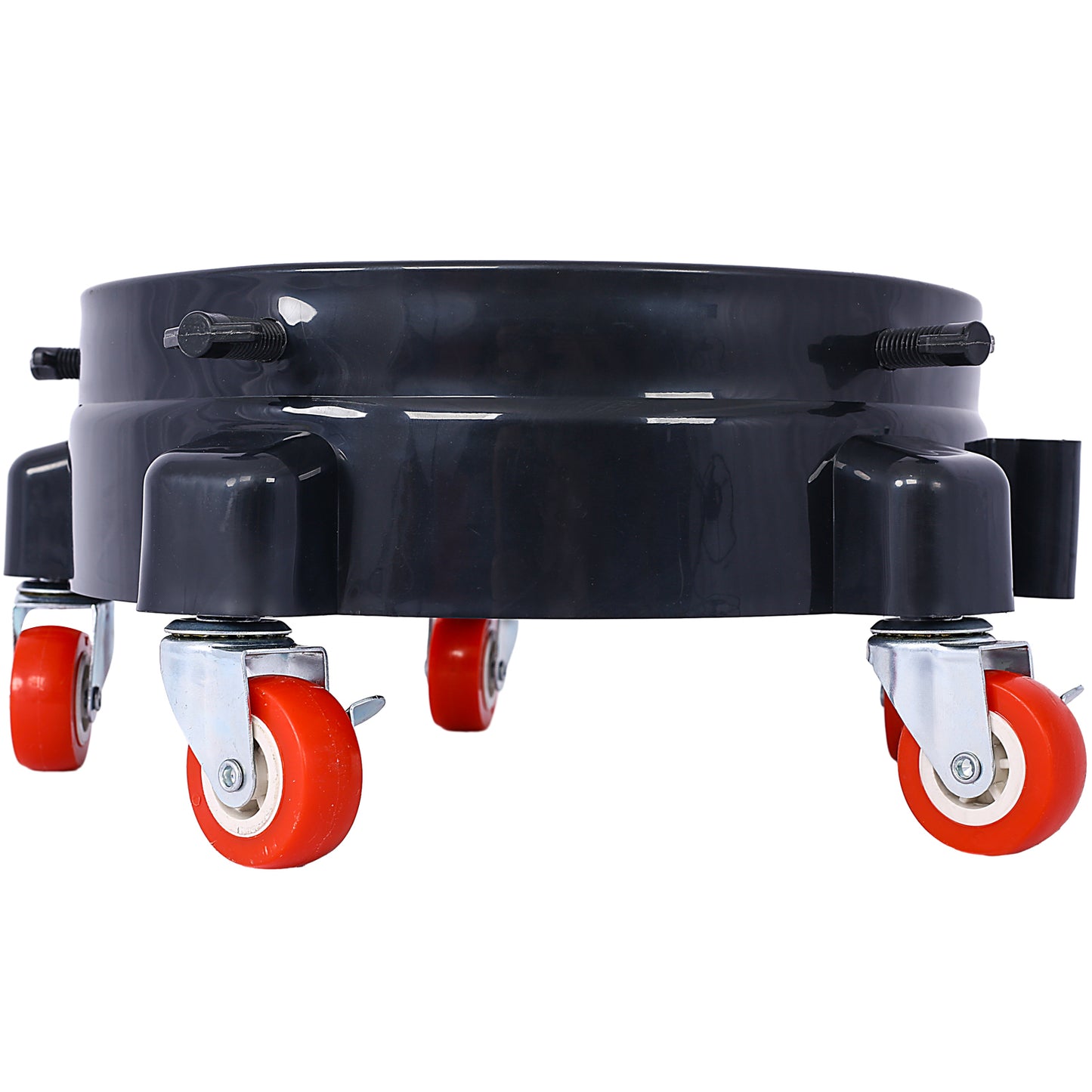 11.2 Inch Bucket Dolly, Removable Rolling Bucket Dolly Easy Push 5 Roll Swivel Casters to Move 360 Degree Turning for 5 Gallon Buckets Car Wash System Detailing Smoother Maneuvering, Black