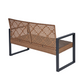 4-Piece Patio Furniture Set Outdoor Balcony Porch Garden Backyard Lawn Furniture Acacia Wood Table Top, Morden Black and Light Brown - SolidRoot Buy Furniture USA