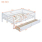 Full Size Daybed Wood Bed with Two Drawers , White - SolidRoot Buy Furniture USA