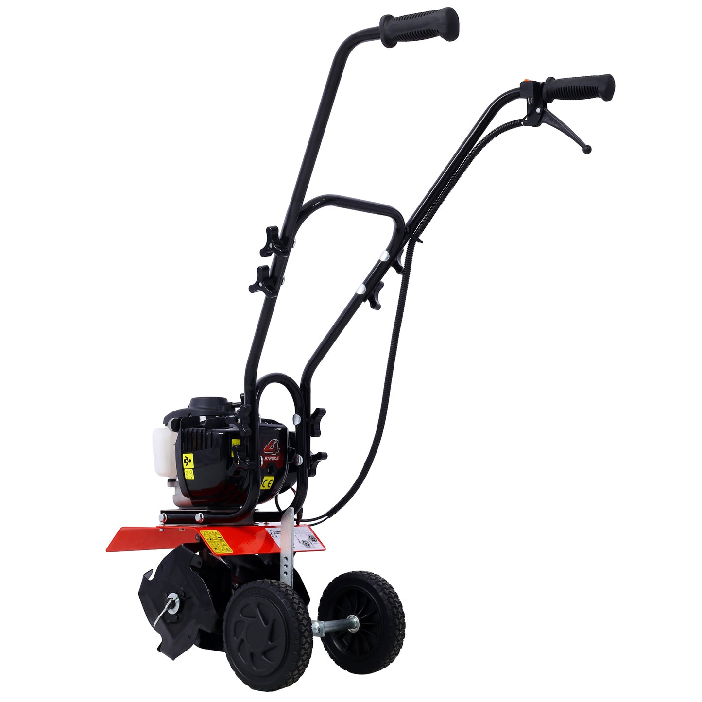 Mini Tiller Cultivator, Powerful 37.7cc 4-stroke Viper Engine, Gear Drive Transmission, Mini Cultivator with 4-Cycle  Engine