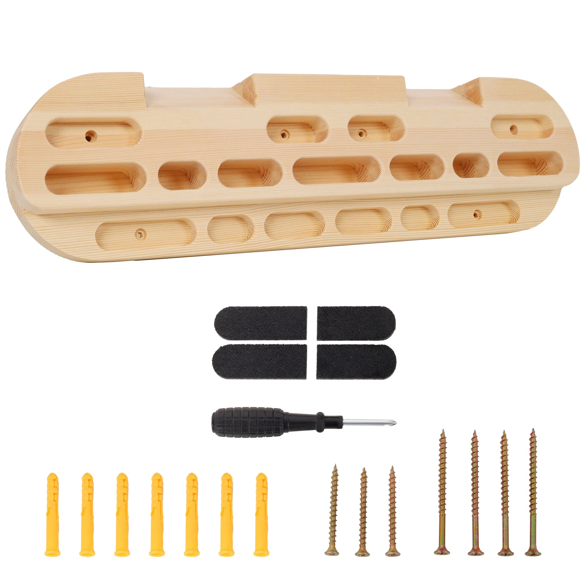 Climbing Hangboard Rock Climbing Training,Rock Climbing Fingerboard, Wooden Climbing Board Trainer for Strengthen Fingers and Grip SolidRoot Buy Furniture USA