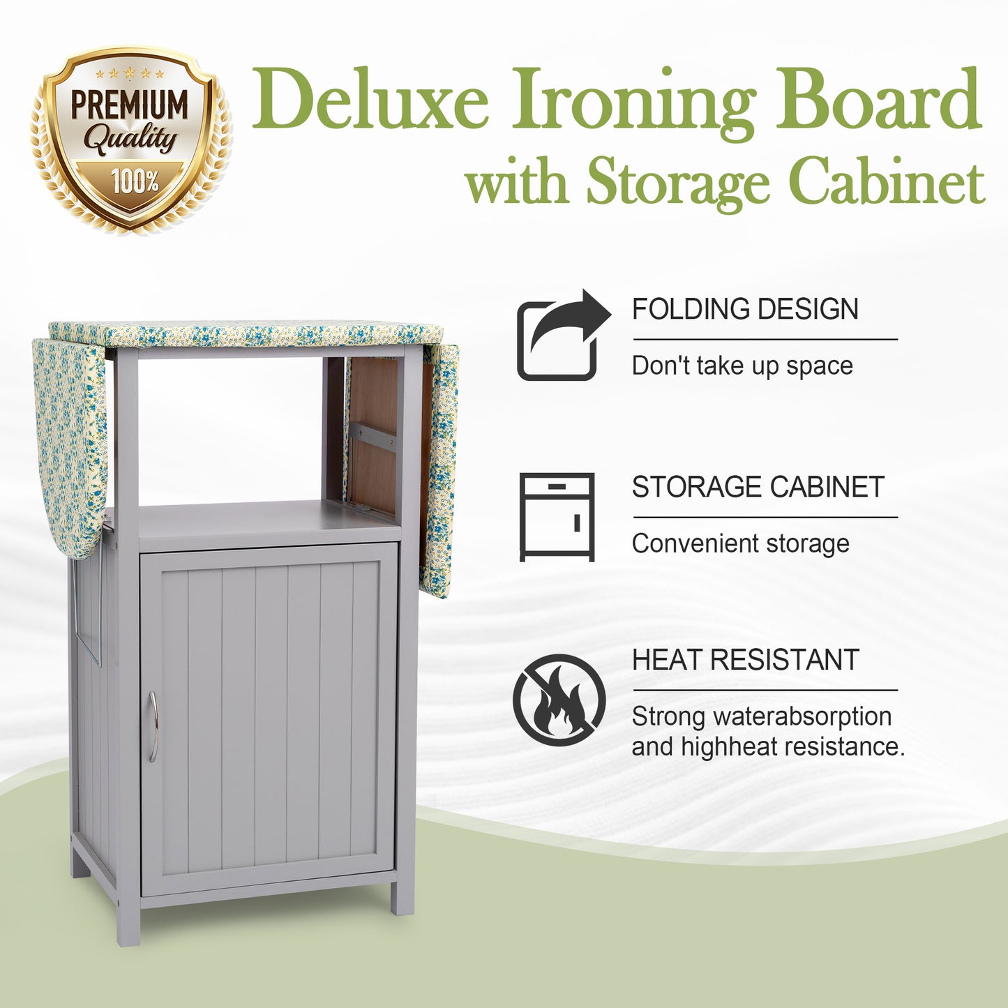 Ironing Board with Storage Cabinet