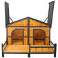 Wooden Large Dog House Outdoor Double XL Dog Kennel with Elevated Floor and Porch, Weatherproof Puppy Shelter for Small and Medium Breed Dogs, Natural Livingsource