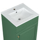 20" Bathroom Vanity with Sink, Vanity Cabinet with Door Shelf and Adjustable Shelf, Green Livingsource