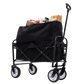Minimeetall Multi-use Bag Collapsible Foldable Wagon Cart Beach Wagon Heavy Duty Utility Cart Utility Wagon Grocery Cart for for Camping ,3pcs  plastic Liner bag /Cover ,black Livingsource