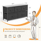 Sweetcrispy Dresser for Bedroom Storage Drawers Fabric Storage Tower with 5 Drawers, Chest of Drawers with Fabric Bins - SolidRoot Buy Furniture USA