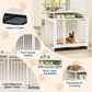 43.3 inch Dog Crate Furniture for Large Dogs,Wooden Dog Crate with Divider,Double Door Dog Kennel with Three Drawers Storages,Heavy Duty Dogs Decorative Pet House for Large Medium Dogs ,White - SolidRoot Buy Furniture USA