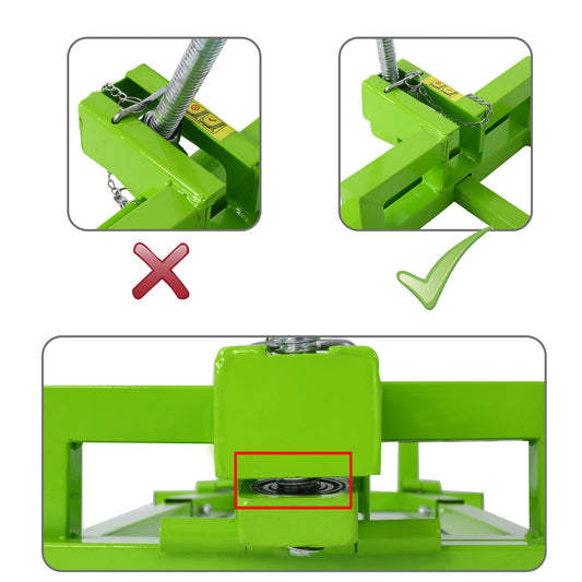 Easy Lawn Mower Lift  for Riding Tractors , 800 Lbs Capacity  Lawn Tractor Lifter,  Ride-on Mower, Cleaning Aid, Universal, Lawn Tractor Lift, Lawn Tractor + 45° Tilt Adjustable, green Livingsource