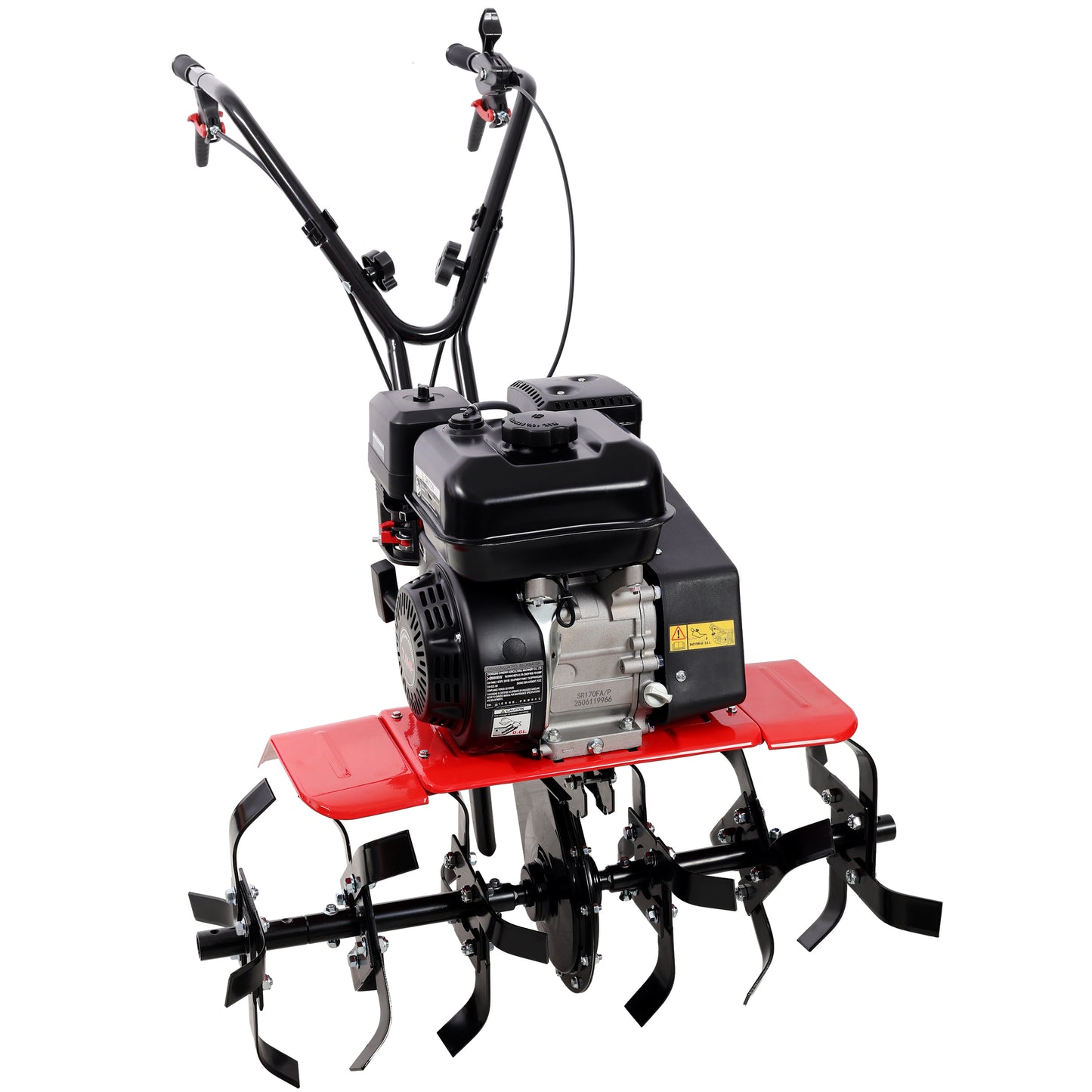 Heavy duty Power tiller, 7HP Gas Engine 212CC, 6 Blades 32.5' Wide and 10' Deep Cultivator - Garden Soil Prep for Planters and Vegetable Beds and More. SolidRoot Buy Furniture USA