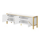 U-Can 70.9''Modern Minimalist TV Stand for TVs up to 75 Inches, Entertainment Center Media Console Cabinet with 2 Spacious Cabinets for Living room Livingsource