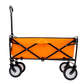 Collapsible Foldable Wagon Cart with strapping system Beach Wagon Utility Cart Utility Wagon Grocery Cart for for Camping Shopping Sports Gardeing Fishing Supports 360lbs All-Terrain Wheels orange Livingsource