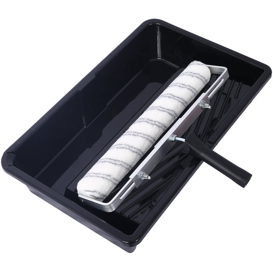 5PC 18 Inch Paint Roller Kit 18 Inch Paint Roller 18 Paint Roller Tray Microfiber Paint Roller Sleeves(Pack of 3) Livingsource