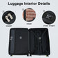 Contrast Color Hardshell Luggage 24inch Expandable Spinner Suitcase with TSA Lock Lightweight - SolidRoot Buy Furniture USA