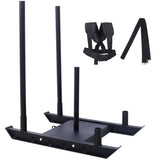 Weight Training Pull Sled, Fitness Strength Speed Training Sled, Steel Power Sled Workout Equipment for Athletic Exercise and Speed Improvement Livingsource