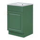 20" Bathroom Vanity with Sink, Vanity Cabinet with Door Shelf and Adjustable Shelf, Green Livingsource