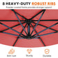 9.8FT Offset Patio Umbrella Hanging Cantilever Umbrella Outdoor Sun Shade with Easy Tilt Adjustment, 8 Ribs, UV Protection for Backyard, Lawn, Garden and Pool Livingsource
