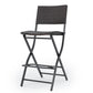 Outdoor Wicker Barstools Faux Rattan Patio Bar Stools Foldable Chair, Multibrown, Set of 2 - SolidRoot Buy Furniture USA