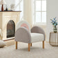 Accent Chair Sofa, Toddler Fabric with Solid Wooden Frame,Rainbow Design Livingsource
