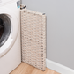 EVG Laundry Hamper With Lid PE Rattan Powder Coating Frame Clothes Hampers with 01 Removable Bags, 100L, Gray Color - SolidRoot Buy Furniture USA