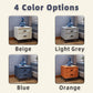 Modern Nightstand with 2 Drawers, Night Stand with PU Leather and Hardware Legs, End Table, Bedside Cabinet for Living Room/Bedroom (Blue-gray) Livingsource