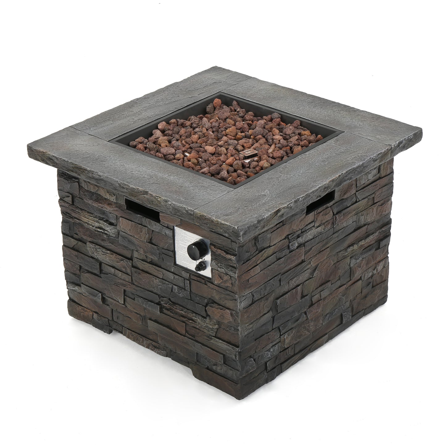 35" SQUARE MGO FIRE PIT - 40000 BTU.