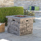 30" Outdoor Square MgO Propane Fire Pit - 40,000 BTU, Grey - SolidRoot Buy Furniture USA