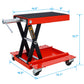1100lb Motorcycle lift with dolly Jack,Scissor Lift Jack Wide Deck,Front Rear Center Tire Wheel Engine Stand ,Portable Bike Rack Livingsource