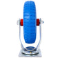 4PCS 8IN CASTER FLAT FREE(2PCS SWIVEL+2PCS RIGID), Caster Wheel, Swivel Plate, Steel Hub with Ball Bearings, 5/8-Inch Bore Centered Axle -Blue Livingsource