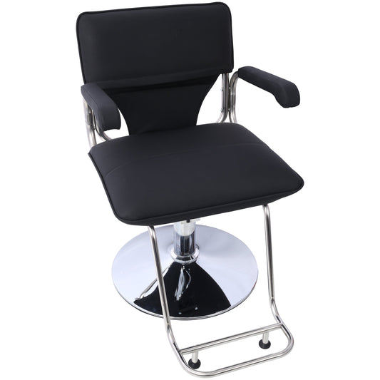 Stainless steel frame,Fashion style Hair Salon Chair Styling Heavy Duty Hydraulic Pump Barber Chair Beauty Shampoo Barbering Chair for Hair Stylist Women Man,with Barber Cape (Black) Livingsource
