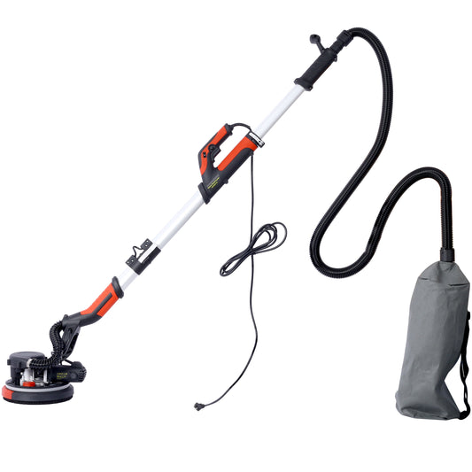 Drywall Sander, 780W Electric Drywall Sander with Vacuum Dust Collection 6.5A Motor Dustless Floor Sander with Variable Speed 900-1800RPM, LED Light, Extendable & Foldable Handle, Livingsource